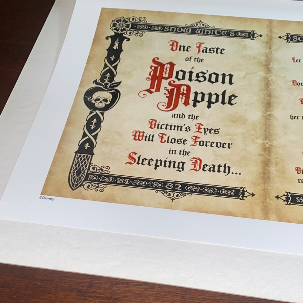 Disney Jeremy Fulton Scary Adventures Poison Apple Print - Picture 7 of 8